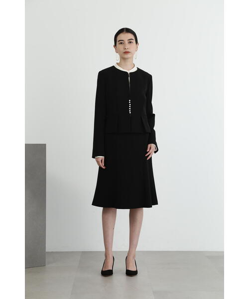 JILL STUART ジャケット ノーカラージャケット ダブルクロスぺ