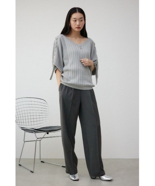 AZUL BY MOUSSY ニット セーター 2WAYショルダーレースアップ