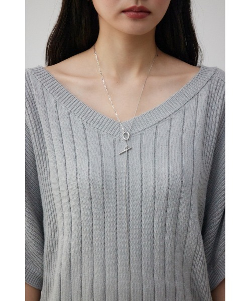 AZUL BY MOUSSY ニット セーター 2WAYショルダーレースアップ