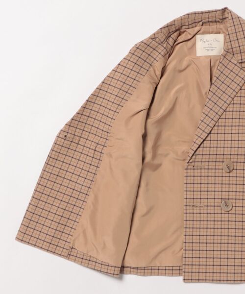 ベビー 「Rylee＋Cru」DOUBLE BREASTED BLAZER || AUTUMN PLAIDの画像