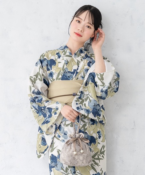 SOUBIEN（創美苑） 浴衣 floroレディース浴衣2点セット （浴衣＋帯