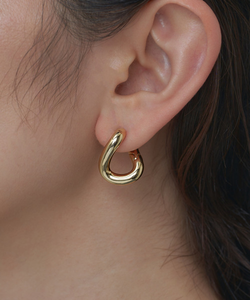 4quince ピアス ツイストフープピアス レディース : ZOZOTOWN