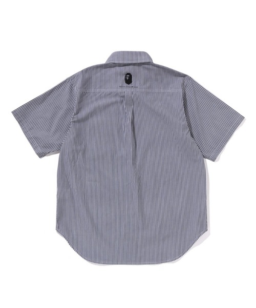 A BATHING APE シャツ ONE POINT STRIPE BD SHIRT メンズ