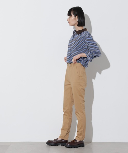 TIMELESS WOMEN チノパン チノパン タック入りワイドチノパン レディース : ZOZOTOWN Yahoo!店