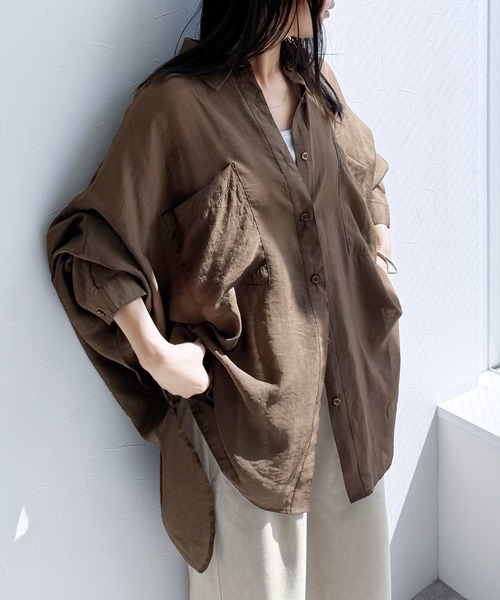 ブラウス シャツ シアードルマンギャザーブラウス レディース Omekashi ブラウス シャツ シアードルマンギャザーブラウス