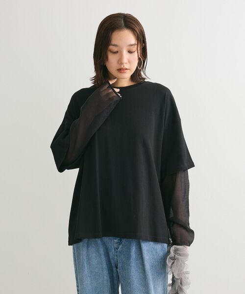 Green Parks tシャツ ・ANDSEARCH フェイクレイヤードロングTEE
