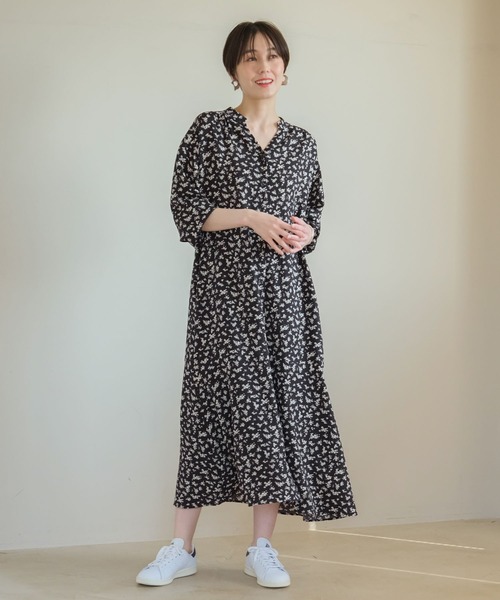 Elura ワンピース 「低身長サイズあり」2WAYフラワープリント