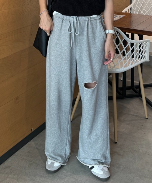 I-SOOK（アイスー） スウェットパンツ ジャージ カットオフスウェット