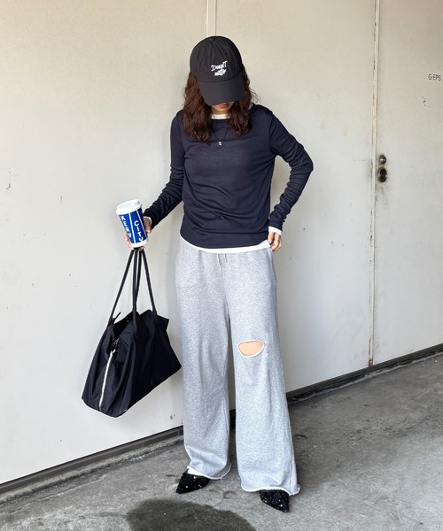 I-SOOK（アイスー） スウェットパンツ ジャージ カットオフスウェット