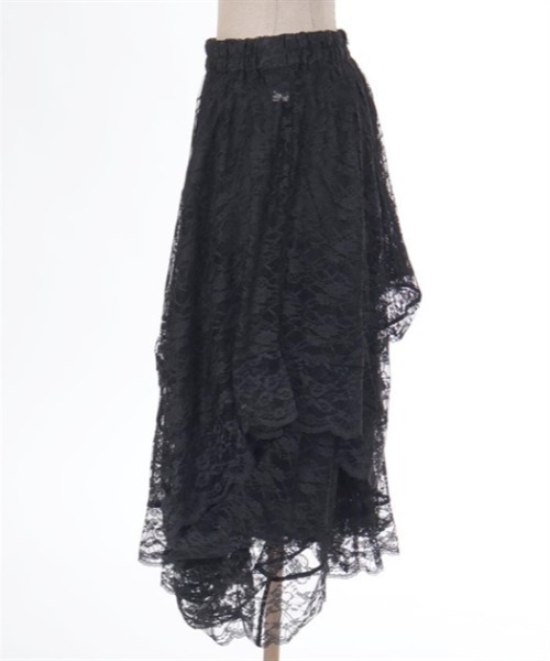 axes femme スカート ペチ付イレヘムレーススカート : ZOZOTOWN