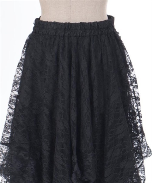 CHICWISH★イレヘムレースレイヤードラッフルスカート☆ axes femme スカート ペチ付イレヘムレーススカート : ZOZOTOWN