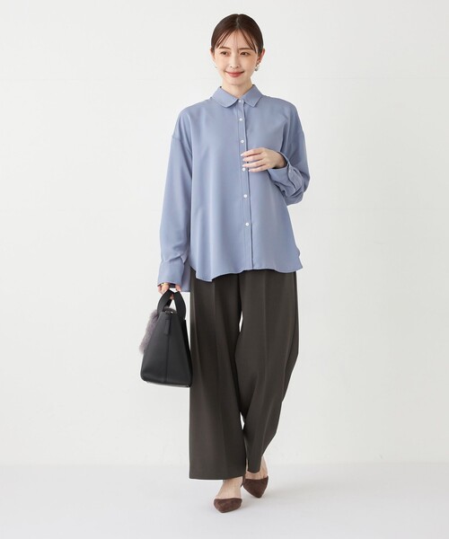 SHIPS Colors ブラウス シャツ Colors:「洗濯機可能」トロミ