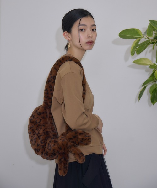 casselini パイソンブラウンショルダーバッグ2W