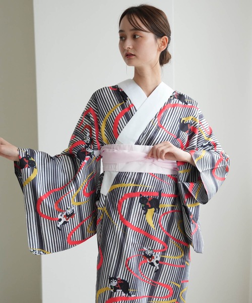 utatane 長襦袢 ニコアンティーク 猫と流水 レディース : ZOZOTOWN