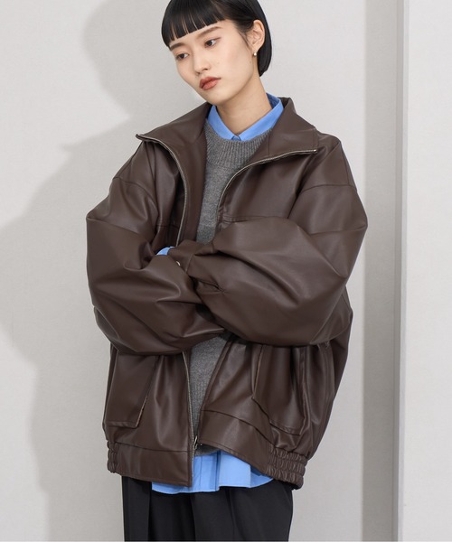 NOGLE ブルゾン アウター 「NOGLE/ノグル」2wayスタンドカラーフェイク