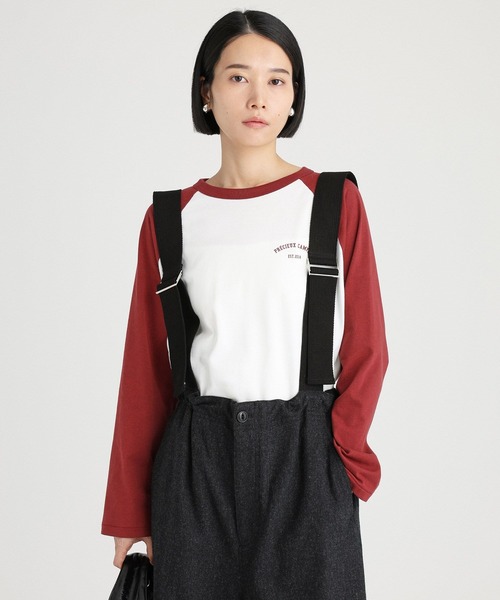 BABYLONE（バビロン） tシャツ バイカラーラグランロンT レディース