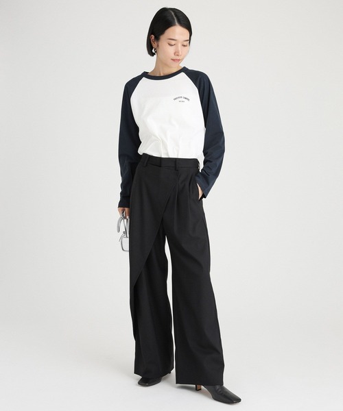 BABYLONE（バビロン） tシャツ バイカラーラグランロンT レディース