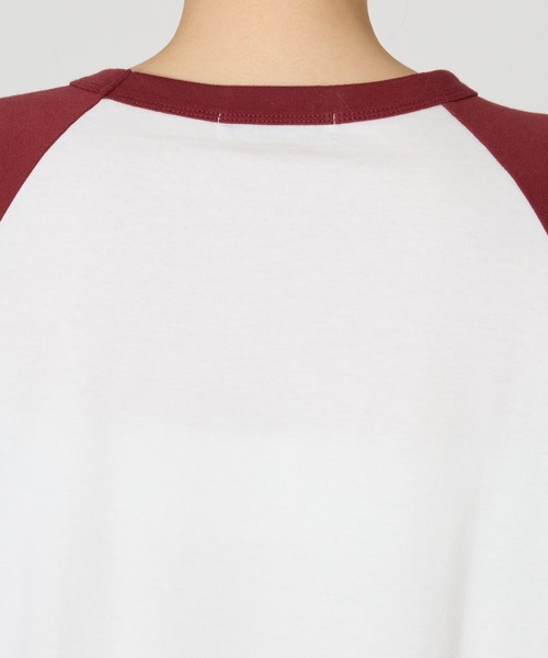 BABYLONE tシャツ バイカラーラグランロンT レディース