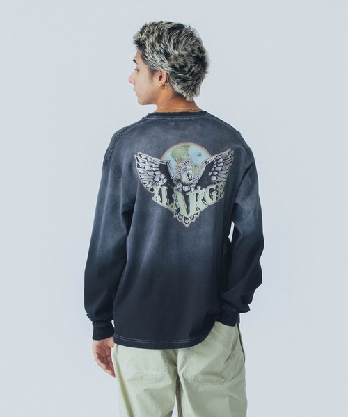 XLARGE tシャツ EAGLE WINGS TO THE WORLD L/S TEE メンズ
