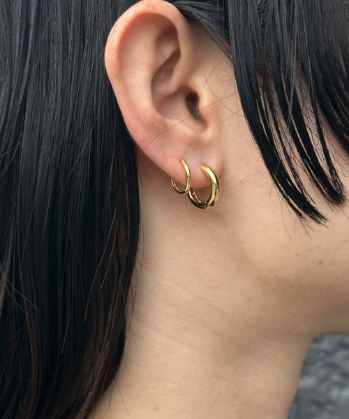 whoseA（フーシー） ピアス 「silver925」NeatHoop15mmPierce16KGP