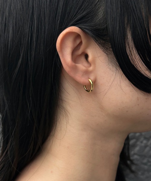 whoseA（フーシー） ピアス 「silver925」NeatHoop15mmPierce16KGP
