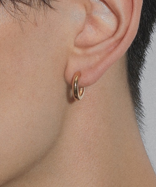 1ct　ゴージャスなフープピアス　こちらは通常より高級バージョンです！ whoseA（フーシー） ピアス 「silver925」NeatHoop15mmPierce16KGP