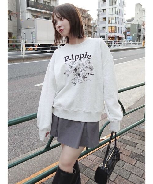 dazzlin（ダズリン） トレーナー スウェット フラワーロゴスウェット