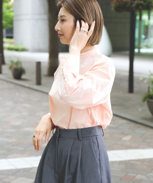 Demi-Luxe BEAMS ブラウス シャツ スタンドカラー レディース