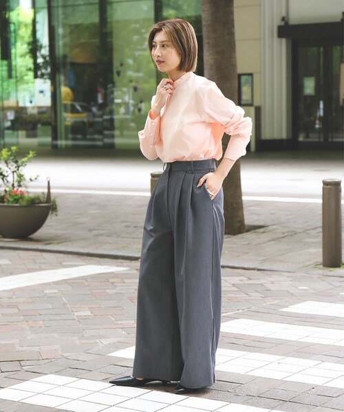 【美品】 Demi-Luxe BEAMS タック バンドカラー シャツ Demi-Luxe BEAMS｜バンドカラー ドライ シャツ | Rakuten