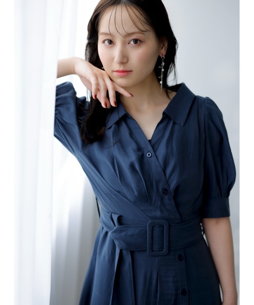 00サイズ/WEB限定カラーあり】カシュクールシャツワンピース