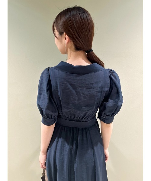 SNIDEL シャツワンピース ブルー スナイデル SNIDEL 【00サイズ/WEB限定カラーあり】カシュクール