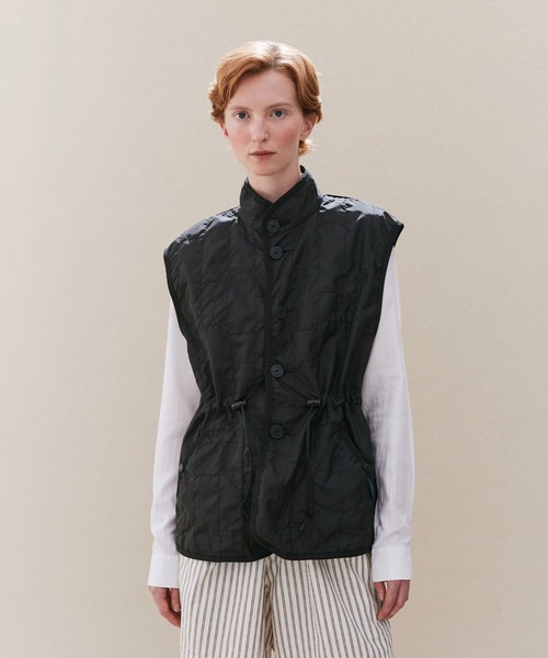 LAVENHAM（ラベンハム） ベスト ジレ 夏 Unwadded Gathered Waist