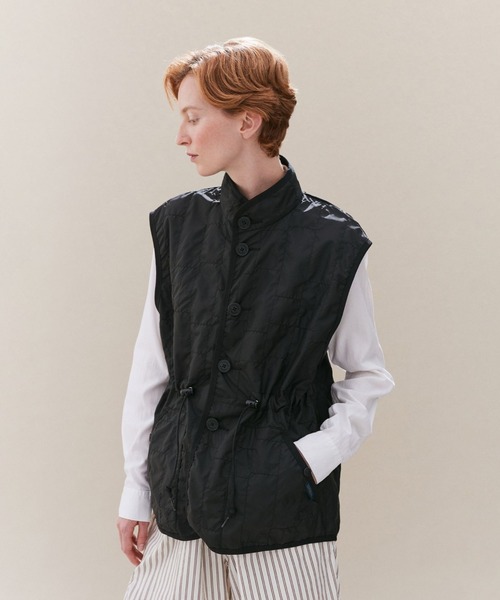 LAVENHAM（ラベンハム） ベスト ジレ 夏 Unwadded Gathered Waist