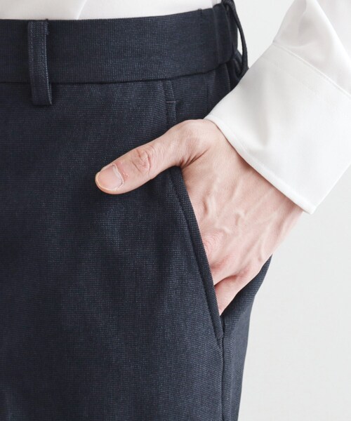 極美品　タケオキクチ　ビジネススーツ　セットアップ　ストレッチ　洗える　L 緑 洗える】ピンヘッドストレッチセットアップ／上下2点セット／速