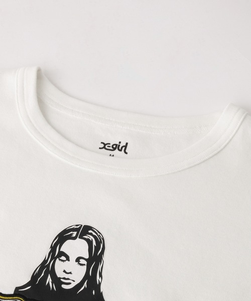 大人気 早い者勝ち X-girl ANGEL FACE PATCH S/S BABY TEE ANGEL FACE PATCH S/S BABY TEE（Tシャツ/カットソー）｜X-girl