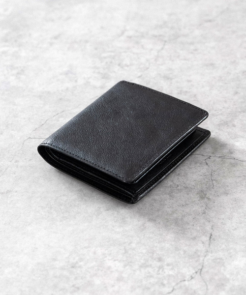 レザー製 黒 二つ折り財布 SENTI（センティ） 二つ折り財布 財布 メンズ レディース : ZOZOTOWN