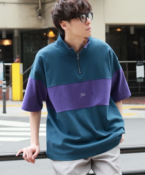 tシャツ パネルハーフZIPロゴＴ / 283481 メンズ | LAKOLE | 05