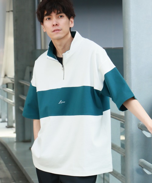 tシャツ パネルハーフZIPロゴＴ / 283481 メンズ | LAKOLE | 04
