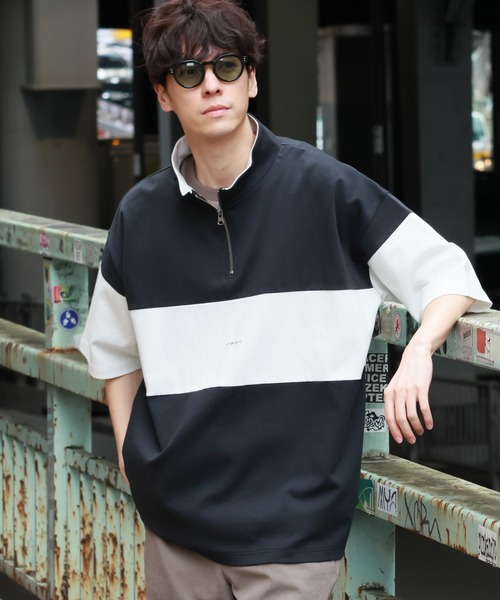 tシャツ パネルハーフZIPロゴＴ / 283481 メンズ | LAKOLE | 02