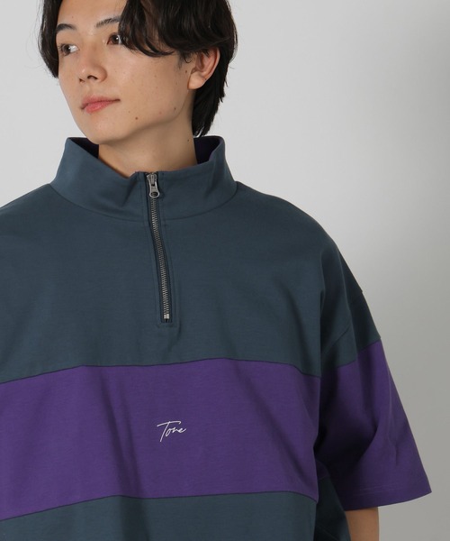 tシャツ パネルハーフZIPロゴＴ / 283481 メンズ | LAKOLE | 22