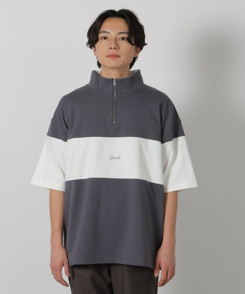tシャツ パネルハーフZIPロゴＴ / 283481 メンズ | LAKOLE | 23