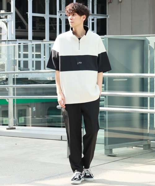 tシャツ パネルハーフZIPロゴＴ / 283481 メンズ | LAKOLE | 06