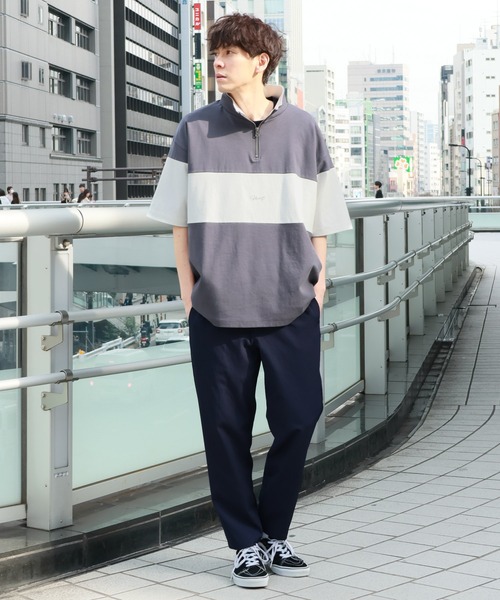 tシャツ パネルハーフZIPロゴＴ / 283481 メンズ | LAKOLE | 08