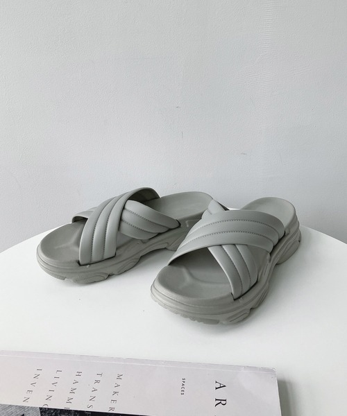 AS KNOW AS（アズノゥアズ） 厚底 サンダル 夏 EVAクロスサンダル