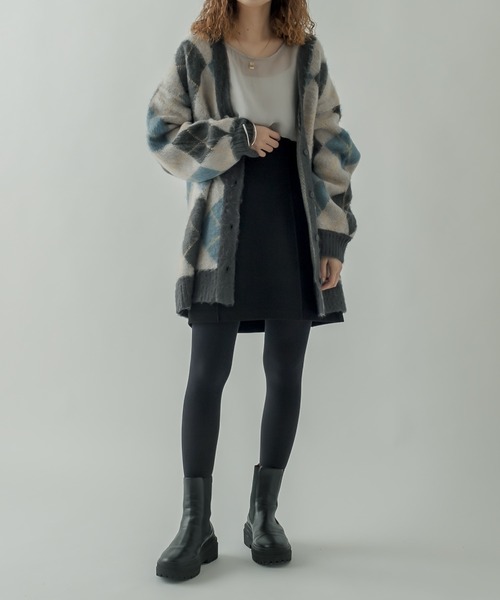 「mystic」 ニットカーディガン FREE ベージュ レディース_画像3