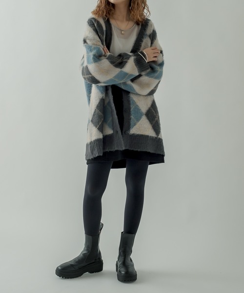 「mystic」 ニットカーディガン FREE ベージュ レディース_画像4