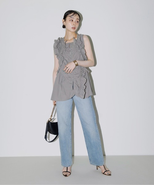 Eimee Law ベスト ジレ ランダムフリル チュニックジレ
