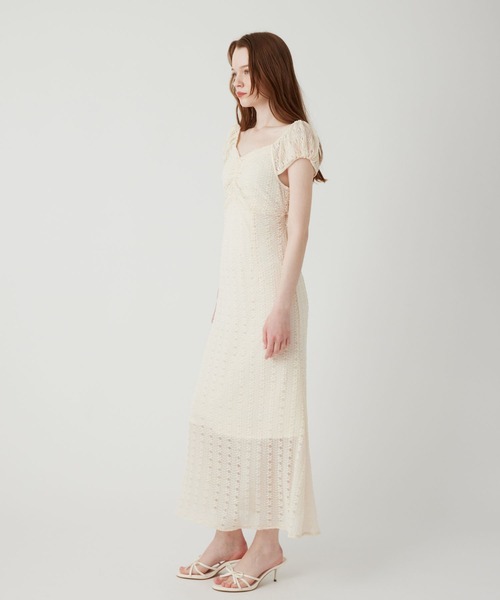 DEICY（デイシー） ワンピース 半袖 ストレッチレースロングワンピース
