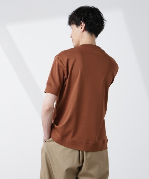 「FORMAL JERSEY」モックネックカットソー半袖 FORMAL JERSEY] モックネック カットソー 半袖