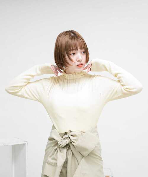 「KBF」 タートルネックニット ONE ホワイト レディース_画像4